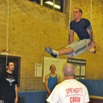 Adults enjoying gym classes